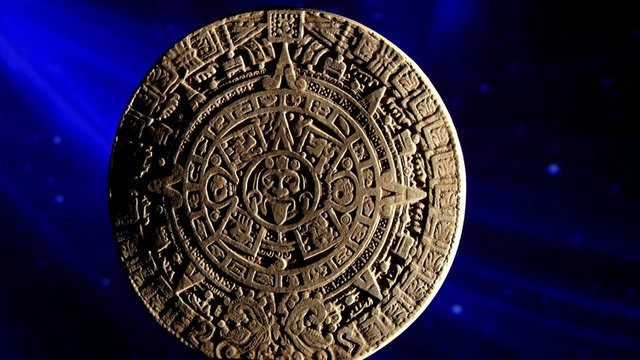 Maya calendar, blue space, rotate