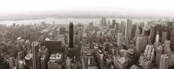Fotobehang New York City Manhattan skyline luchtfoto panorama © rabbit75_fot