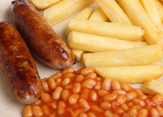Sausages, Beans & Chips