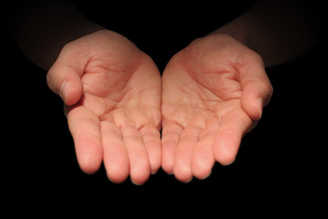 Hands holding something