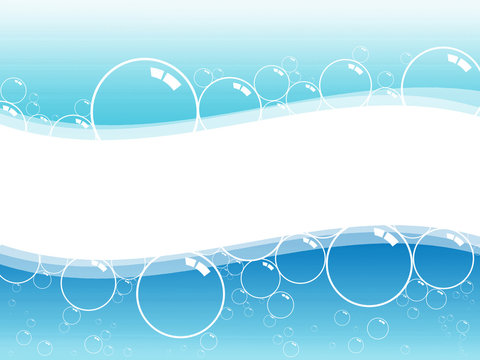 Background para escrever uma mensagem - &aacute;gua e bolas de sab&atilde;o