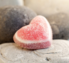 bonbon friandise coeur rose sucré