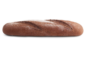 Loaf of rye bread, sprinkled with flour