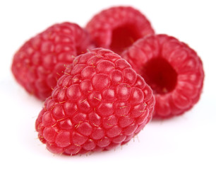 Raspberry in closeup