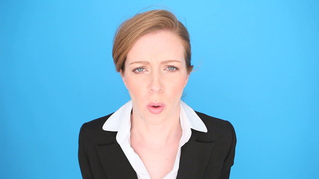 Nerd Businesswoman In Glasses