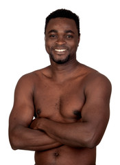 Attractive african man with bare chest