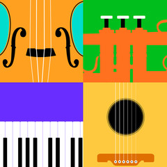 colorful music instrument background