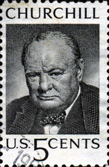 Obraz premium Winston Churchill. 1874-1965. US Postage.