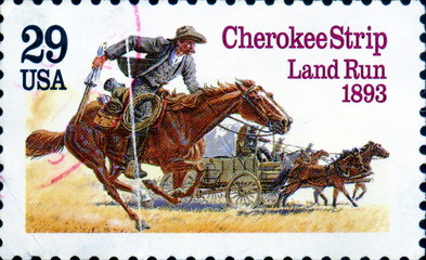 Cherokee Strip. Land run. US Postage.