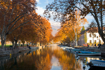 Annecy Canal Fall Colors