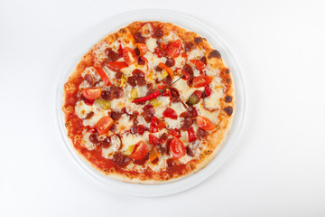 Hot pepperoni pizza