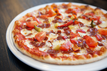 Hot chili pizza