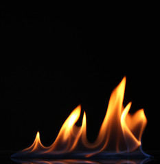 beautiful fire on a black background