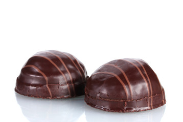 Сhocolate cookie isolated on white