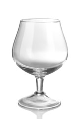 Empty glasses isolated on white