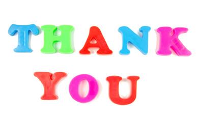 thank you written in fridge magnets