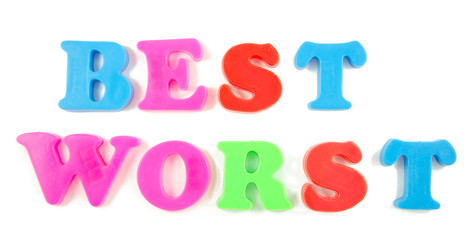 best and worst written in fridge magnets