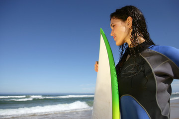 Woman surfing