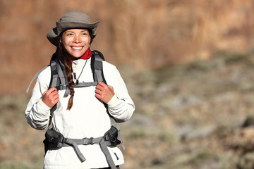 Fototapeta na wymiar Hiking - woman hiker