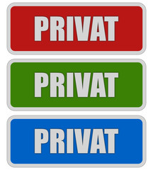 3 Sticker rgb eckig oc PRIVAT