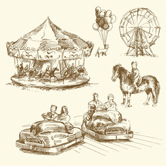 carousel -  hand drawn collection © canicula