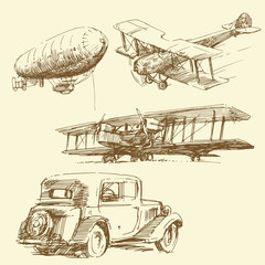 Fototapeta premium old times - hand drawn collection