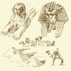 egypt - hand drawn collection