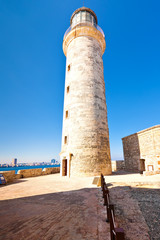 The lightouse in the castle of El Morro a symbol of  Havana