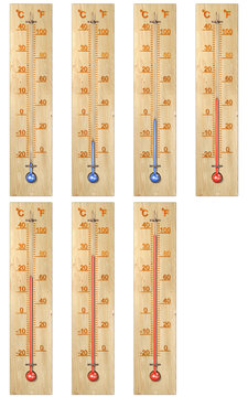 Set of thermometers 3d