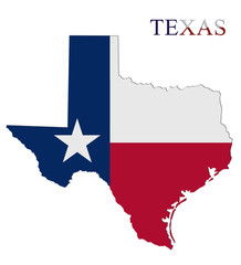 Map of Texas on the old background