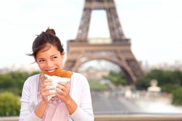 Paris woman by Eiffel Tower - 38292800