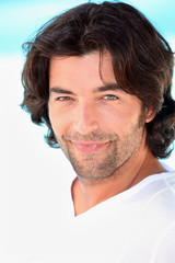 Portrait of a man on a sunny day