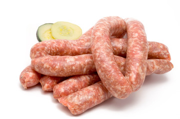 Rohe fränkische Bratwürste