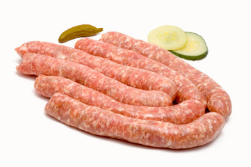 Rohe fränkische Bratwürste