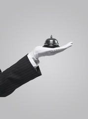 server holding service bell