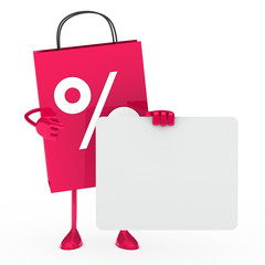 Sale bag hold billboard