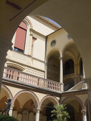 courtyard in the beautiful city of Bologna in Italy