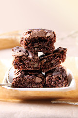 gestapelte brownies