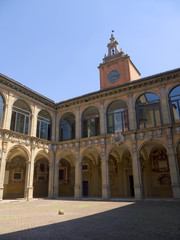 courtyard in the beautiful city of Bologna in Italy