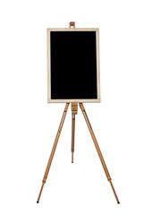 blank canvas on easel