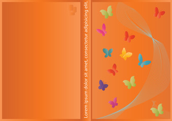 Vector abstract Cover design with butterfly