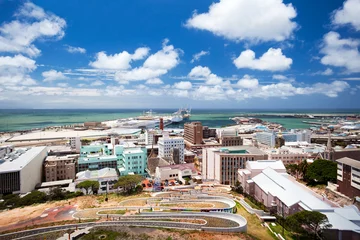 Keuken spatwand met foto stadsgezicht van Port Elizabeth, Zuid-Afrika © michaeljung