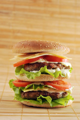 hamburger with cutlet
