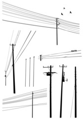 電柱シルエット