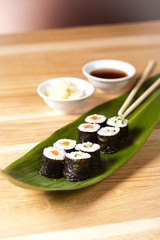 exclusicve sushi on the leaf