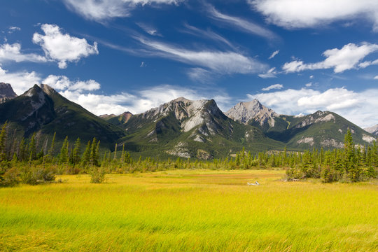 Beautiful Canadian Landscape with Rocky Mountains