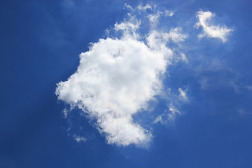 White cloud in blue sky