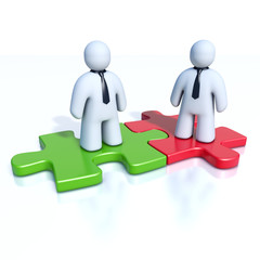 Puzzle - Geschäftspartner