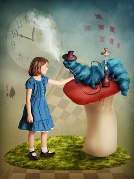 Alice and the Caterpillar