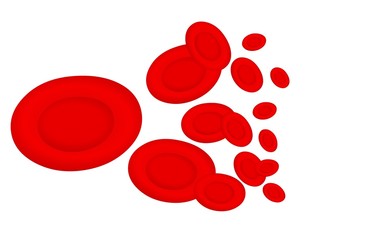isolated macro of group erythrocytes